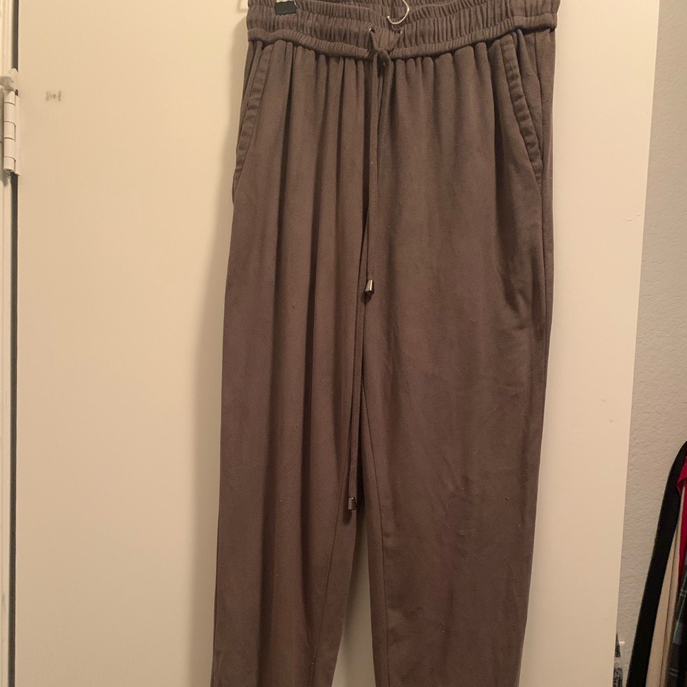 Joggers velvet/faux suede ish material